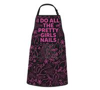 JTOUK I Do All the Pretty Girls Nail Kitchen Apron Manicurist Nail Tech Gifts Nail Technician Appreciation Gifts (Girls Nails Apron EU)