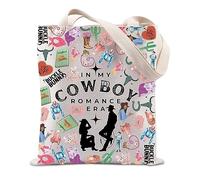 JTOUK In My Cowboy Romance Era Tote Bag Romance Reader Gift Smut Gift Bookish Gifts for Women (Cowboy Tote EU)