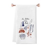 JTOUK Italy Gift La Dolce Vita Club Dish Towel Italian Kitchen Towel Italy Lover Travel Gift Italy Summer Trip (La Dolce Towel EU)