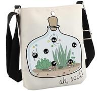 JTOUK Japanese Anime Inspired Gift Black Chimney Dust Bunnies Gift Cartoon Anime Cute Kawaii Crossbody Bag (Ah CB EU)