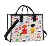 JTOUK Japanese Anime Inspired Gift Handbag Japanese Manga Gift Ponyo&Sosuke Canvas Tote Bag for Cartoon Movie Lover (Pon&So LT EU)