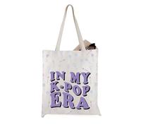 JTOUK K-Pop Lover Gift In My K-Pop Era Korean Music Fans Canvas Tote Bag (K-Pop Era Tote EU)