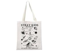 JTOUK K-Pop Lover Gift SKZ K-pop Boy Band Inspired Canvas Tote Bag for Fandom Girls (Stray Tote EU)
