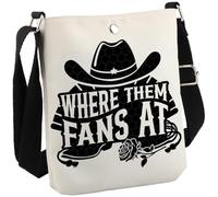 JTOUK Line Dance Gift Country Dancer Gift Where Them Fans at Western Cowgirl Linedance Crossbody Bag (Fans At CB EU)
