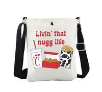 JTOUK Livin that Nugg Life Crossbody Bag Chicken Nugget Gift Jesus Chicken Gift Chicken Tender Gift (Nugg Life CB EU)
