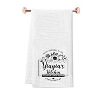 JTOUK Lolli’s Kitchen Towel Best Lolli Lala Nani Meemaw Nan Gram Nona Yiayia Ever Gift Grandma Birthday Merch (Love Yiayia Towel EU)