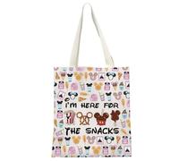 JTOUK Magical Inspired Gift Family Vacation Trip Gift I'm Here For The Snacks Mouse Family Trip Snacks Tote Bag (Snacks Tote EU)