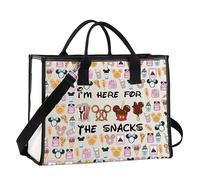 JTOUK Magical Inspired Gift Family Vacation Trip Gift I'm Here For The Snacks Mouse Snack Goals Travel Tote Bag (Snacks LT EU)