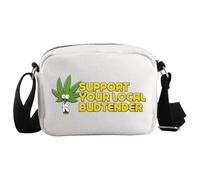 JTOUK Marijuana Inspired Crossbody Bag Cannabis Weed Gift Smoke Weed Gift Marijuana Pothead Merch(Budtender HKB EU)