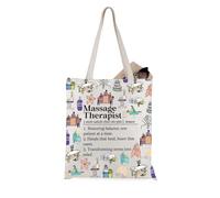 JTOUK Massage Therapist Tote Bag Appreciation Thank You Gift Spa Gift for Massage Therapy Therapist (Massage Tote EU)
