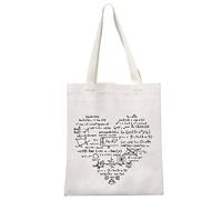 JTOUK Math Lover Gift Mathematician Gift Math Student Graduation Gift Math Teacher Tote Bag Gift For Math Science Mathematics Lover (Math Tote EU)