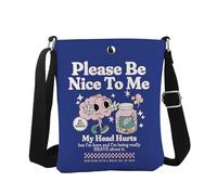 JTOUK Migraine Survivor Gift Migraine Brain Inspired Crossbody Bag Chronic Illness Headache Survivor Gift (Head Hurt CB EU)