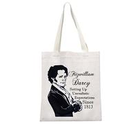 JTOUK Mr Darcy Literary Gift Tote Bag for Jane Austen Fans & Book Lovers (Darcy Tote EU)