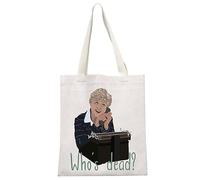 JTOUK Murder Mystery Series Tote Bag - Jessica Fletcher Fan Gift (Who's Dead Tote EU)
