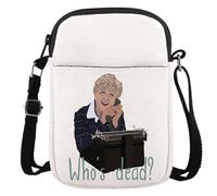JTOUK Murder TV Show Inspired Gift TV Murder Mystery Series Gift Jessica Fan Present Who’s Dead Crossbody Bag (Who’s Dead CR EU)