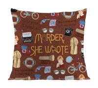 JTOUK Murder TV Show Inspired Murder Mystery Series Gift True Crime Throw Pillow Cover Cushion Case Home Decor for Mystery Lovers (Murder PC EU)