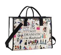 JTOUK Musical Gift Canvas Tote Bag I'm Not Dramatic I'm Theatrical Musical Theatre Gift Theatre Shoulder Bag (I'm Theatrical LT EU)