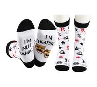 JTOUK Musical Gift I'm Not Dramatic I'm Theatrical Musical Theatre Gift Musical Socks for Musical Lovers (UK, Alpha, One Size, Regular, Regular, I'm Not Dramatic EU)