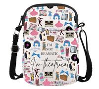 JTOUK Musical Lover Gift Musical Theatre Gift I'M Not Dramatic I'm Theatrical Musical Theater Fans Gift Musical Crossbody Bag (Theatrical Hairs CR EU)