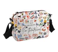 JTOUK Musical Theater Shows Gift I'M Not Dramatic I'm Theatrical Musical Merchandise Musical Zipper Crossbody Bag (Theatrical Musical HKB EU)