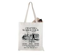 JTOUK Mysterious World Tour Tote Bag Cryptozoology Gift for Myths and Monsters Fan (World Tour Tote EU)