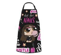 JTOUK Nail Tech Kitchen Apron Nail Polish Themed Gift Funny Nail Artist Gift Nail Technician Gift (Nails Apron EU)