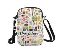 JTOUK New Orleans Gift Life Is Better In New Orleans Crossbody Bag New Orleans Souvenirs Travel Gift (In New Orleans CB EU)
