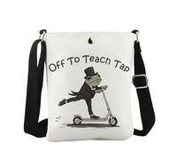JTOUK Off To Teach Tap Crossbody Bag Tap Teacher Gift Dance Instructor Gift for Dancer (Teach Tap CB EU)