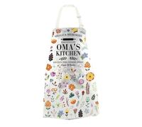 JTOUK Oma’ Kitchen Apron Best Oma Ever Gift Oma Birthday Gift Oma Cooking Gift for Grandma Oma (Oma’s Apron EU)