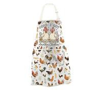 JTOUK Oops I Got Another Chicken Kitchen Apron Animal Rustic Farmhouse Gift Country Floral Hen Merch (Another Chicken Apron EU)