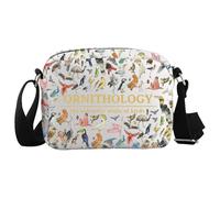 JTOUK Ornithology Birds of the World Crossbody Bag Birder Gift Zoo Keeper Gift Bird Nerd Gift Bird Watching Gift Ornithologist Gift (Ornithology HKB EU)