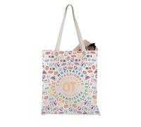 JTOUK OT Motivated Compassionate Tote Bag Occupational Therapy Gift Healthcare Worker Top for Rehab Specialists (OT Tote EU)