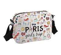 JTOUK Paris Trip Gift Paris Vacation Gift Paris Theme Travel Bag For Her France Vacation Crossbody Bag (Trip Paris HKB EU)