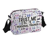 JTOUK Personal Trainer Gift Fitness Gift Gym Lover Gift Trust Me I'M A Personal Trainer Crossbody Bag (Personal Trainer HKB EU)