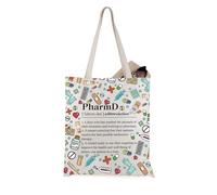 JTOUK PharmD Tote Bag Pharmd Graduation Gift Doctor of Pharmacy Gift for Pharmacist (PharmD Tote EU)
