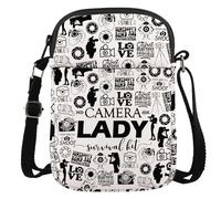 JTOUK photographer gift Photography Gift Camera Lover Gift Camera Lady Survival Kit Crossbody Bag (Camera Lady CR EU)
