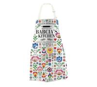 JTOUK Polish Babcia Kitchen Apron Polish Grandma Birthday Gift Babcia Gift Babcia Retirement Gift (Babica’s Apron EU)