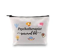 JTOUK Psychotherapist Gift Mental Health Therapist Makeup Bag Psychotherapist Survival kit Thank You Gift for Psychological Counselor Teacher (Survival Psychotherapist Bag EU)