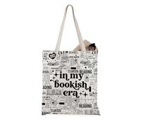 JTOUK Reading Lover Gift In My Bookish Era Tote Bag Bookworm Reader Gift Book Club Grocery Bag (My Bookish Tote EU)