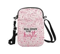 JTOUK Real Estate Is My Hustle Crossbody Bag Novelty Realtor Gift Realtor Appreciation Gift (Real Estate CR EU)