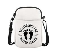 JTOUK Reflexology Crossbody Bag Foot Healer Gift Reflexology Therapist Gift Natural Remedy Merch (Reflexology For CR EU)