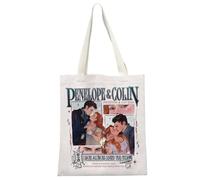 JTOUK Regency TV Show Inspired Gift Polin Season Gift Bookish Gift Penelope Colin Love Story Tote Bag For Fans (Penelope&Colin Tote EU)