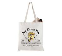 JTOUK Retro Pancake Tote Bag Detective TV Show Inspired Gift Shawn and Gus Gift Comedy TV Show Inspired Merch (Pancakes Tote EU)