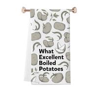 JTOUK Romance Book Inspired Kitchen Towel What Excellent Boiled Potatoes Literary Quote Gift Classic Novel Literature Merch (Boiled Potatoes Towel EU)