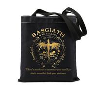 JTOUK Romantasy Fantasy Novel Reader Gift Basgiath War College Tote Bag Bookish Gift for Men Women (Basgiath Tote EU)