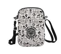 JTOUK RPG Gamer Gift Don’t Worry I Have Plan Grossbody Bag Role playing Dice D20 GM Game master Gift (I Have Plan CR EU)