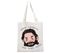 JTOUK RPG Video Game Gift BG3 Merch Stop Licking The Damn Thing Tote Bag for BG3 Gamer Fans (Stop Licking Tote EU)
