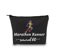 JTOUK Running Runner Gift Marathoner Survival Kit Zipper Pouch Makeup Bag (Black EU)
