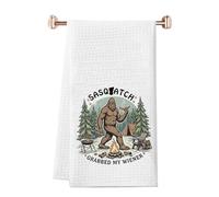 JTOUK Sasquatch Grabbed My Winter Kitchen Towel Fantasy Creatures Gift Cryptid Creatures Gift (My Winter Towel EU)