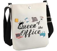 JTOUK School Secretary Gift Secretary Thank You Zipper Pouch Gift Queen of Office Travel Makeup Bag Gift for Coworkers (Office Queen CB EU)